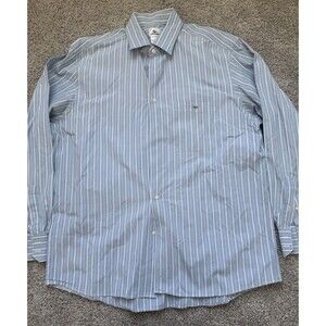 Lacoste Shirt Men's Size 44 Gingham Check Long Sleeve Shirt with Pocket